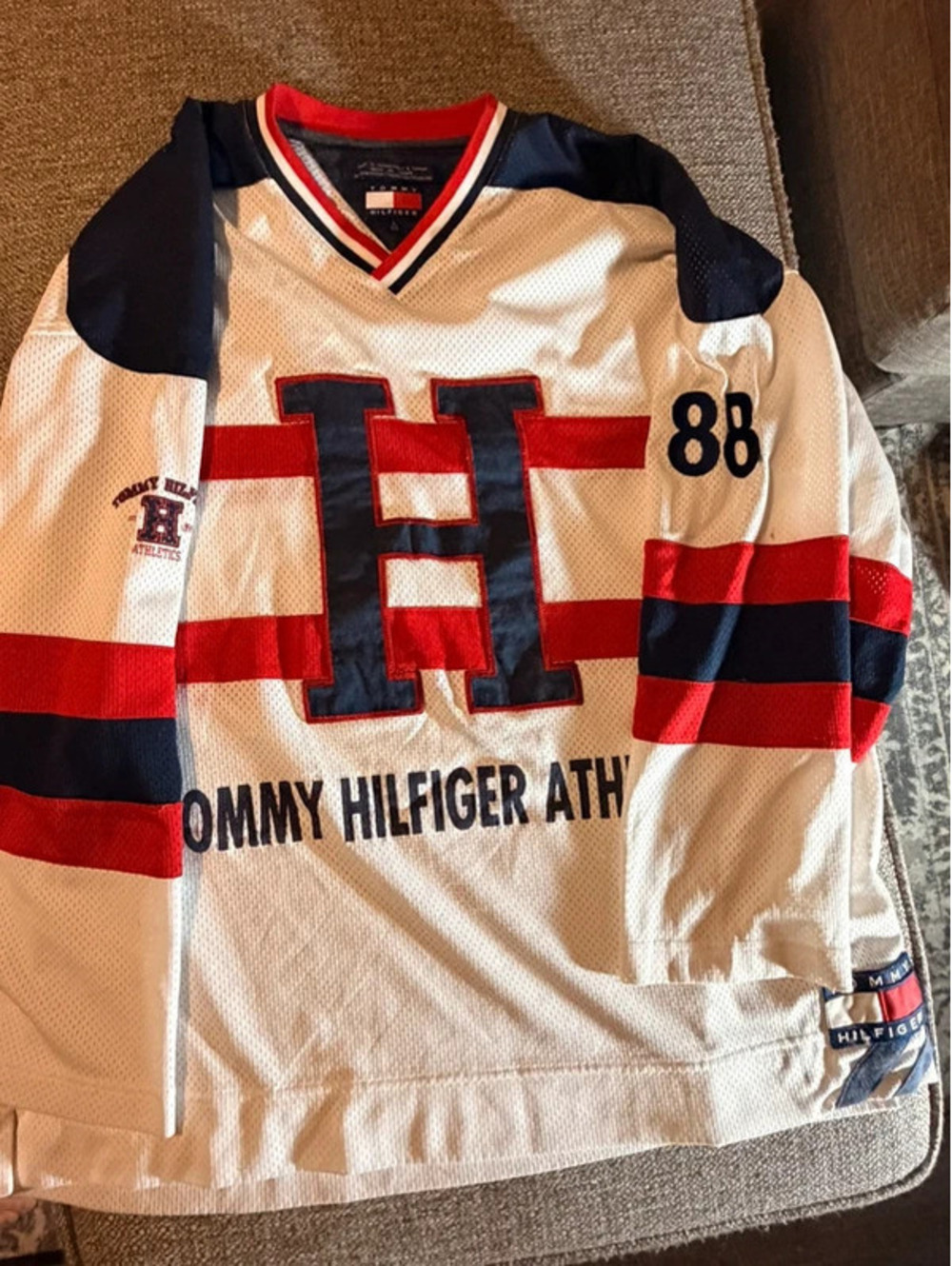 Vintage Tommy Hilfiger Athletics Jersey Large 90s Mesh